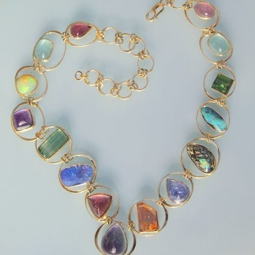 Multigem Orbit Necklace
