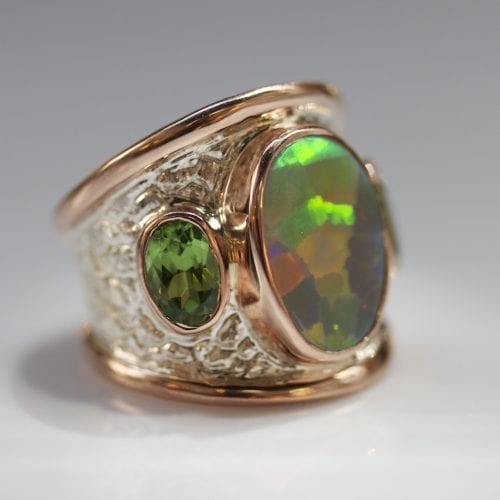 Black Opal Gypsy Ring