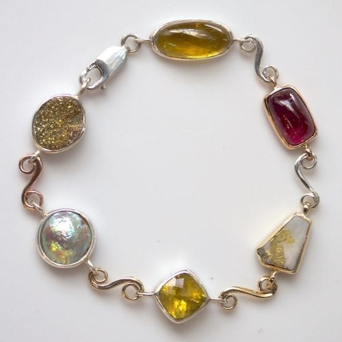 Aegean Link Bracelet with Gems