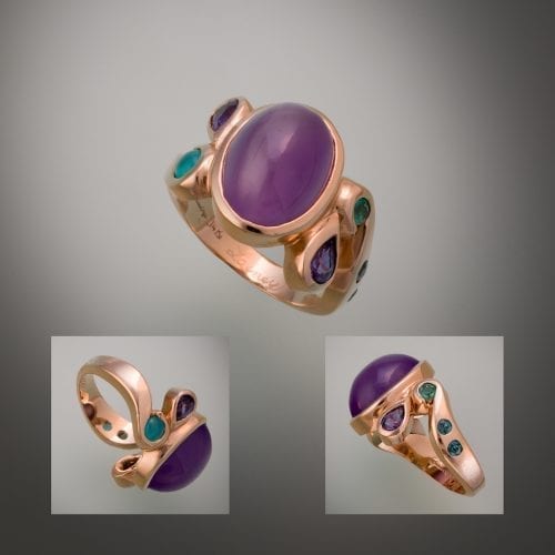 Holly Blue Agate Ring