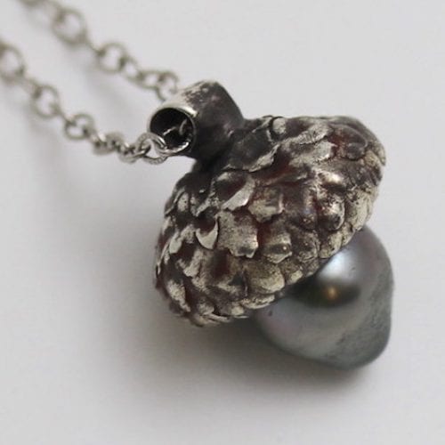 Baby Red Oak Acorn Pendant without Chain