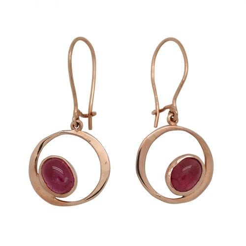 Rubelite Orbit Earrings