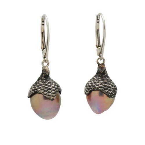 Water Oak Acorn Cap Earrings