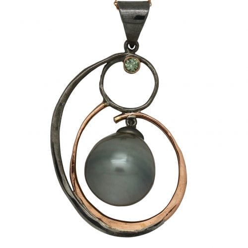 Blue Diamond Spiral Pendant