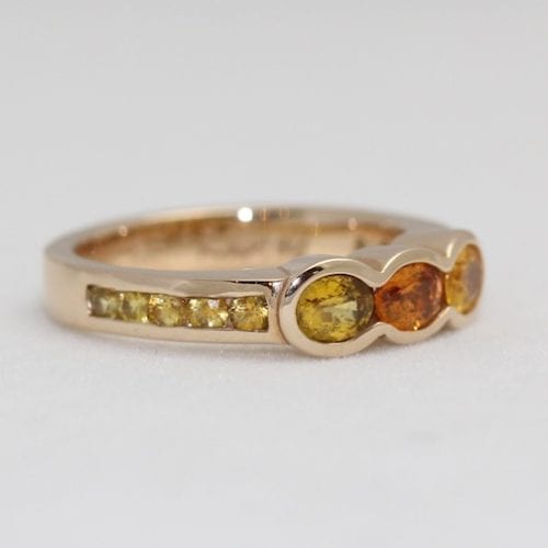 Orange Sapphire Ring
