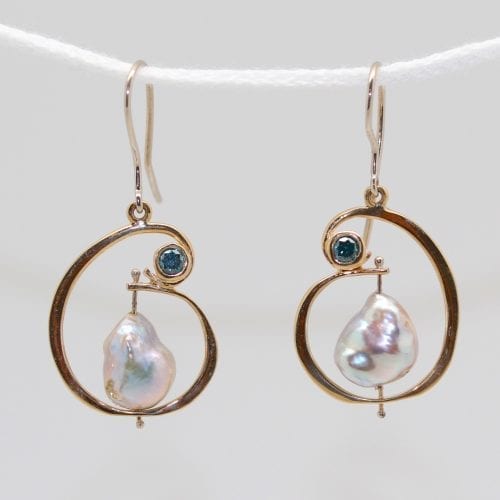 Spiral Orbit Earth Day Earrings