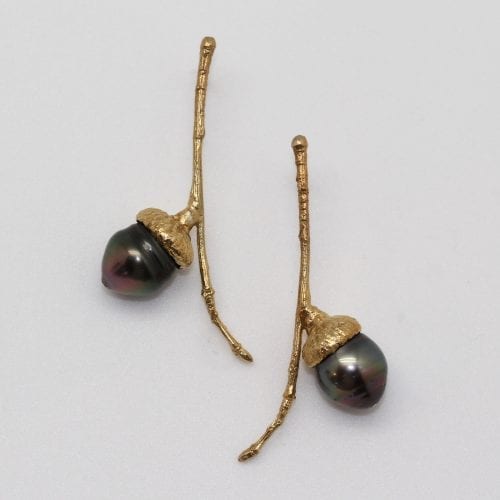 Twin Twig Pearl Earrings