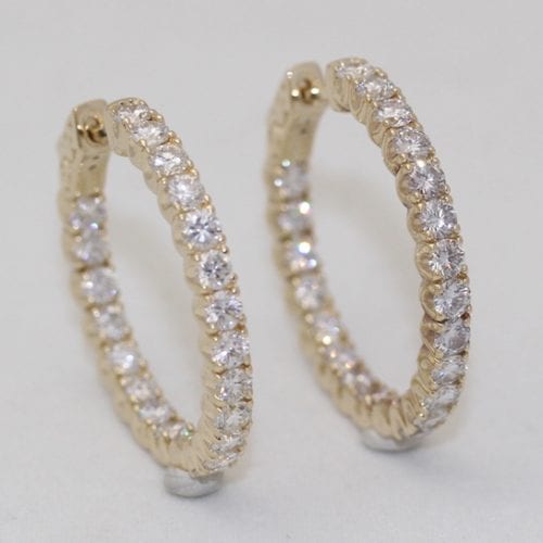 Inside Out Diamond Hoops