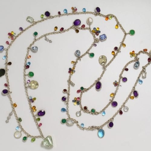 Yard Long Gemstone Necklace