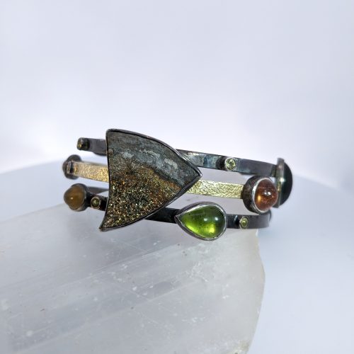 Rainbow Hematite, Tourmaline, Appetite, Sphalorite & Tsavorite Garnet