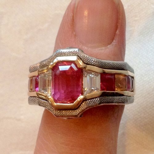Custom Designed Sapphire Gold Ring