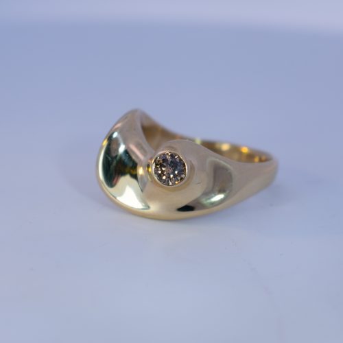 Baja Shell Fragment Diamond Ring