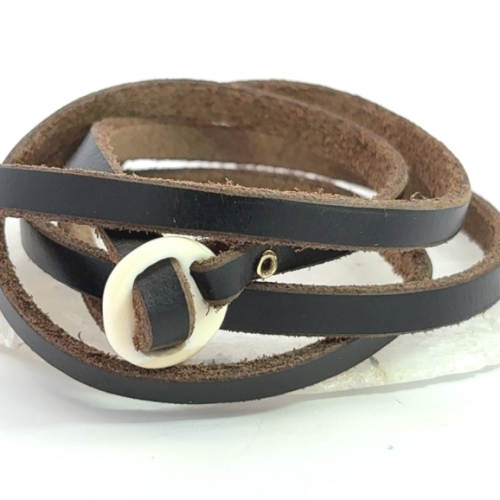 Leather Wrap Bracelet/Bolo