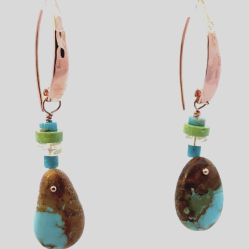 Turquoise and Gaspeite Earrings