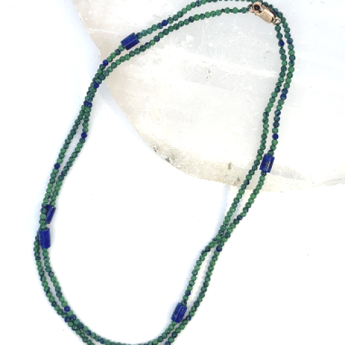 Azurite- Malachite and Lapis Lazuli Necklace